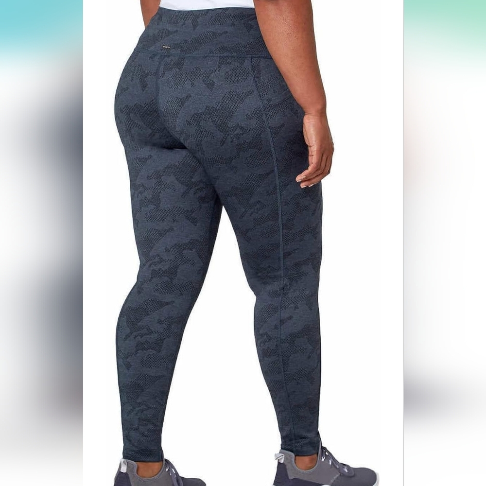 Mondetta Brushed Jacquard Leggings 2 pair - Blue- XXL